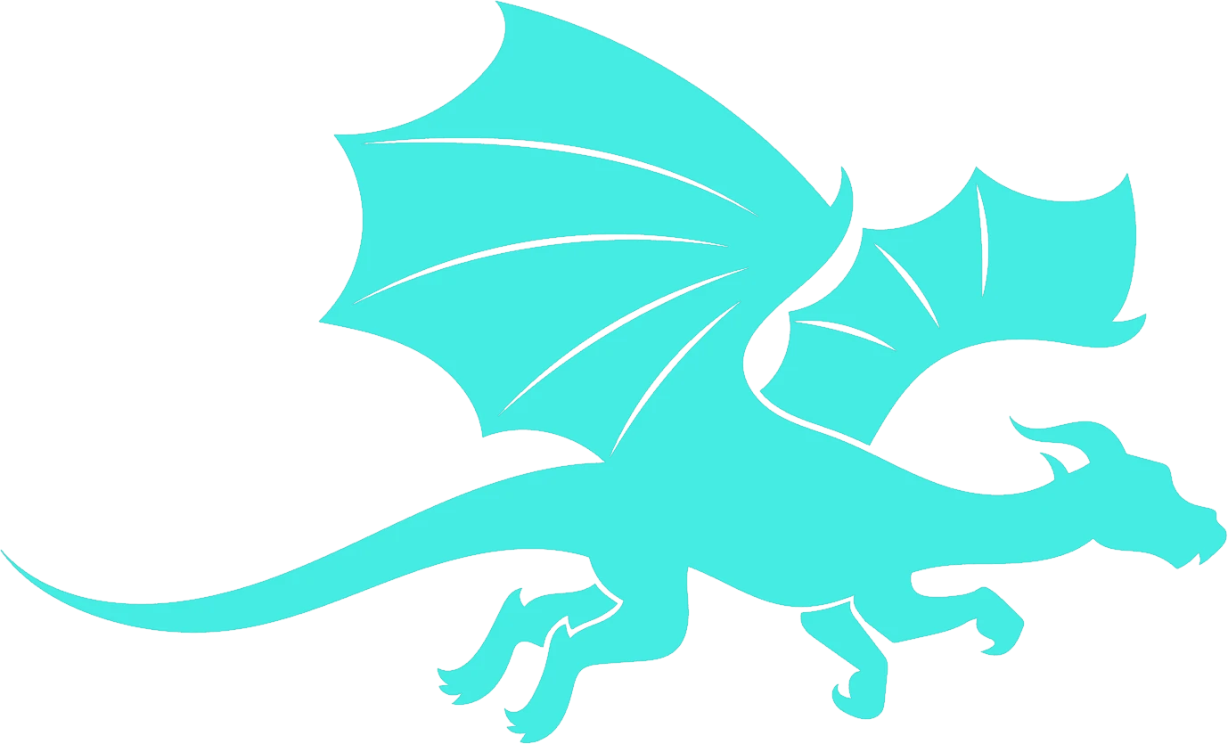 Dragon flying to the right