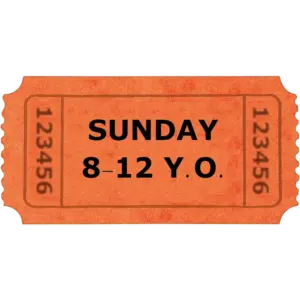 Sunday 8-12 Y.O. Child ticket (add adult ticket to cart first)