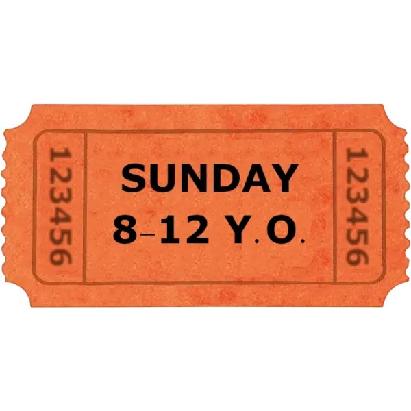 Sunday 8-12 Y.O. Child ticket (add adult ticket to cart first)